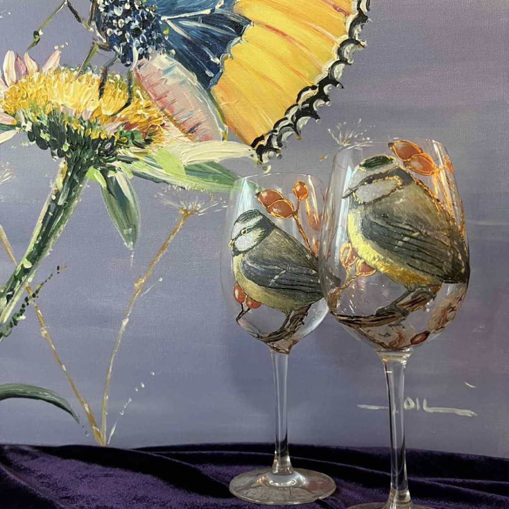 Изрисувай чаша за вино