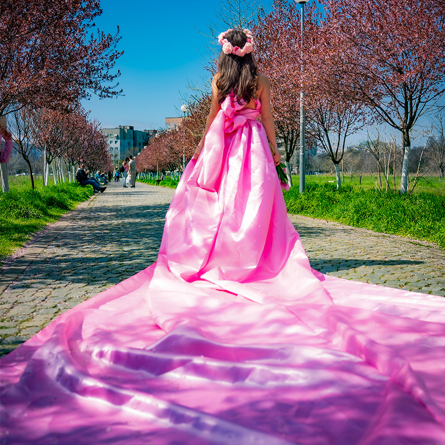 Фотосесия с летяща рокля